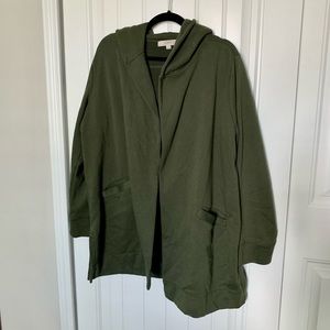 LOFT Olive Green Hoodie Jacket